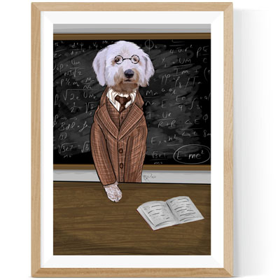 Sheepadoodle - Character Portrait - Einstein