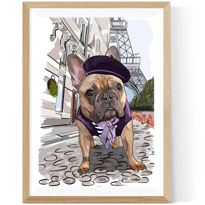 French Bulldog Character Portrait - French Bulldog in France