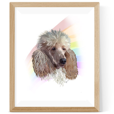 Standard Poodle - Rainbow Bridge Portrait